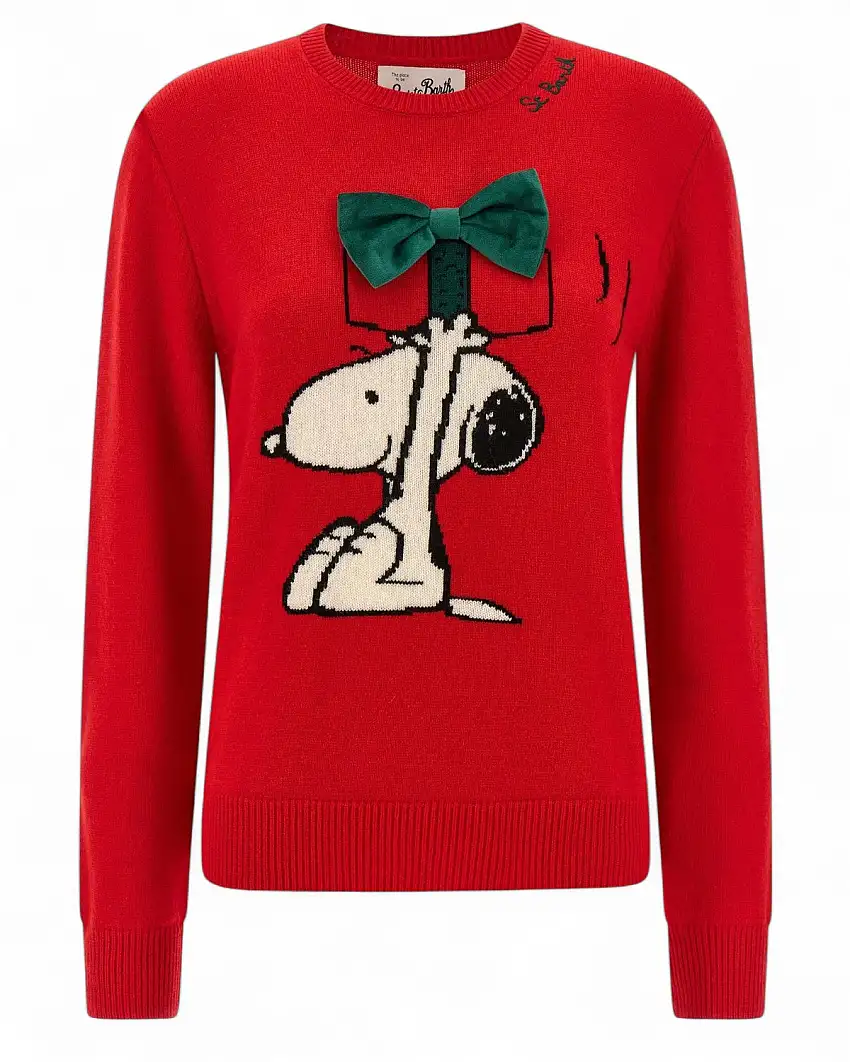 Maglione Snoopy jacquard donna