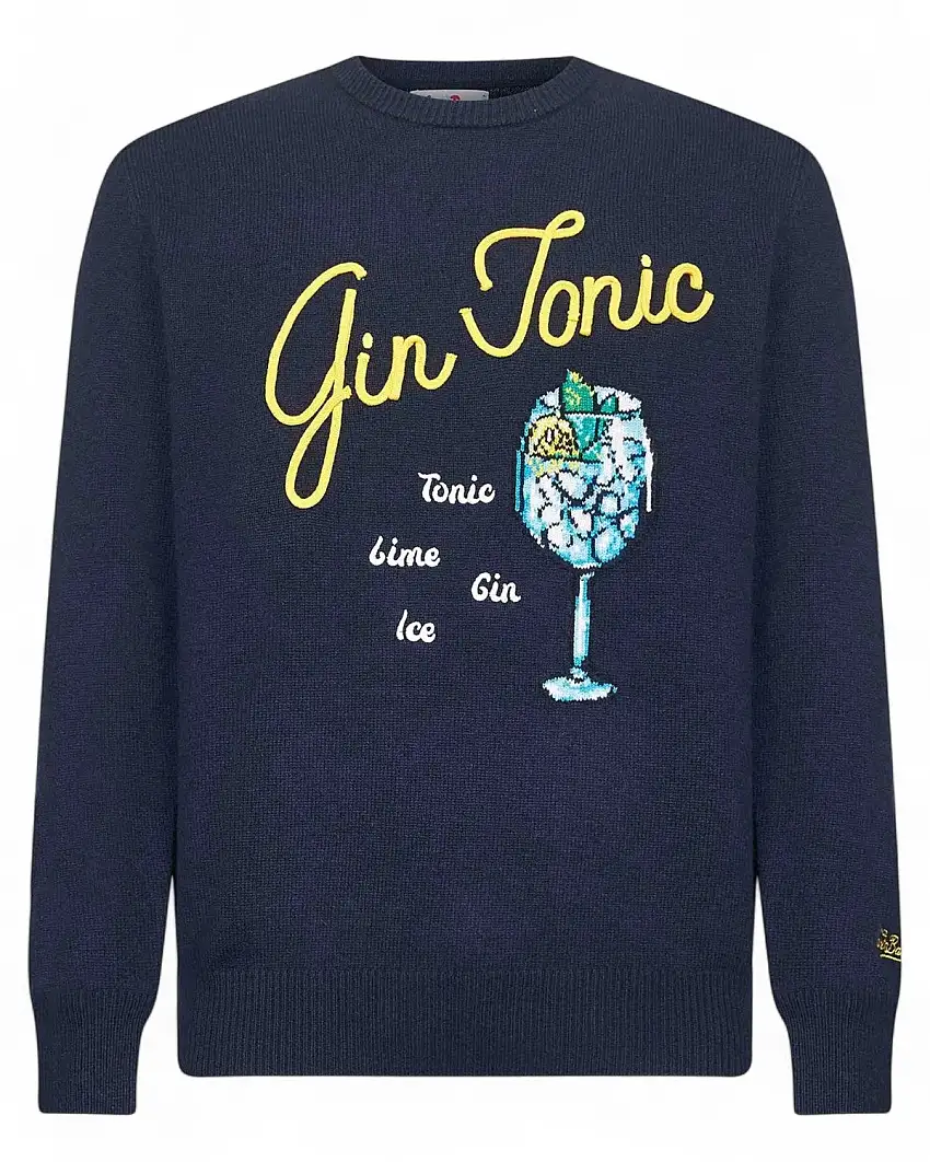 Maglione Cashmere Uomo con Stampa Grafica