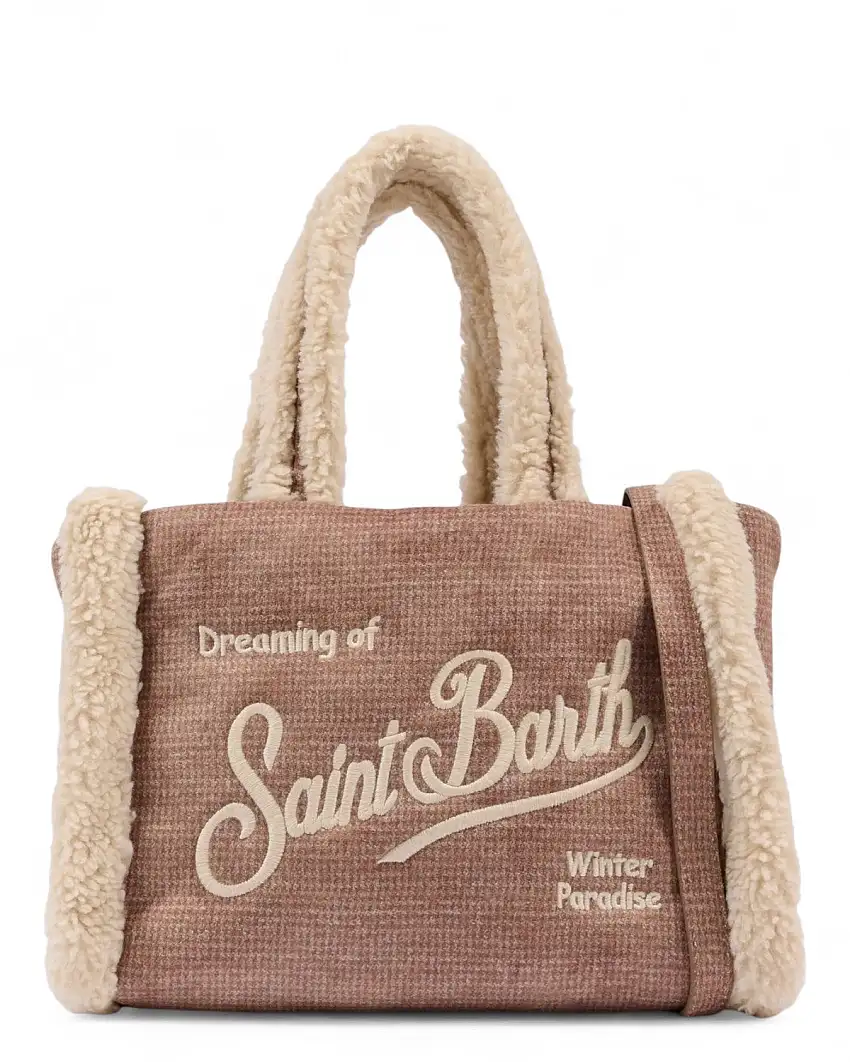 Borsa Colette Shearling Pied de Poule Eleganza Invernale