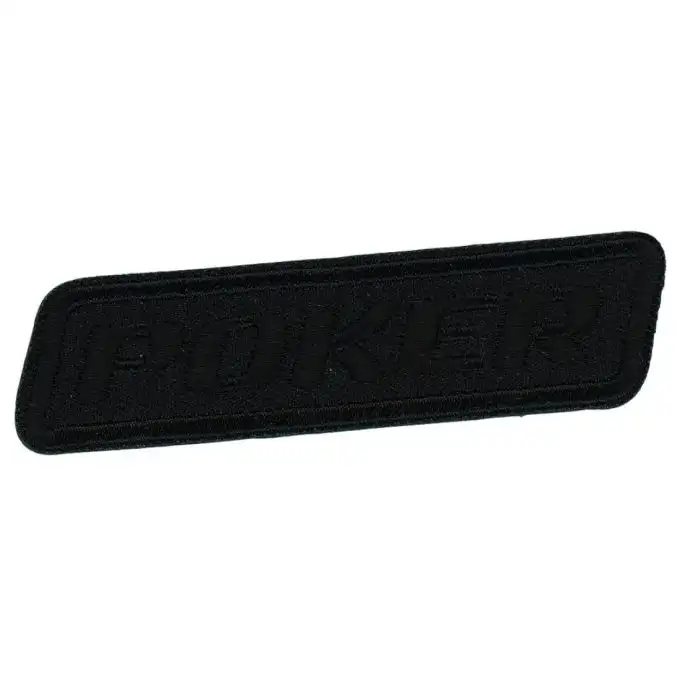 Scudetto rettangolare poker grigio