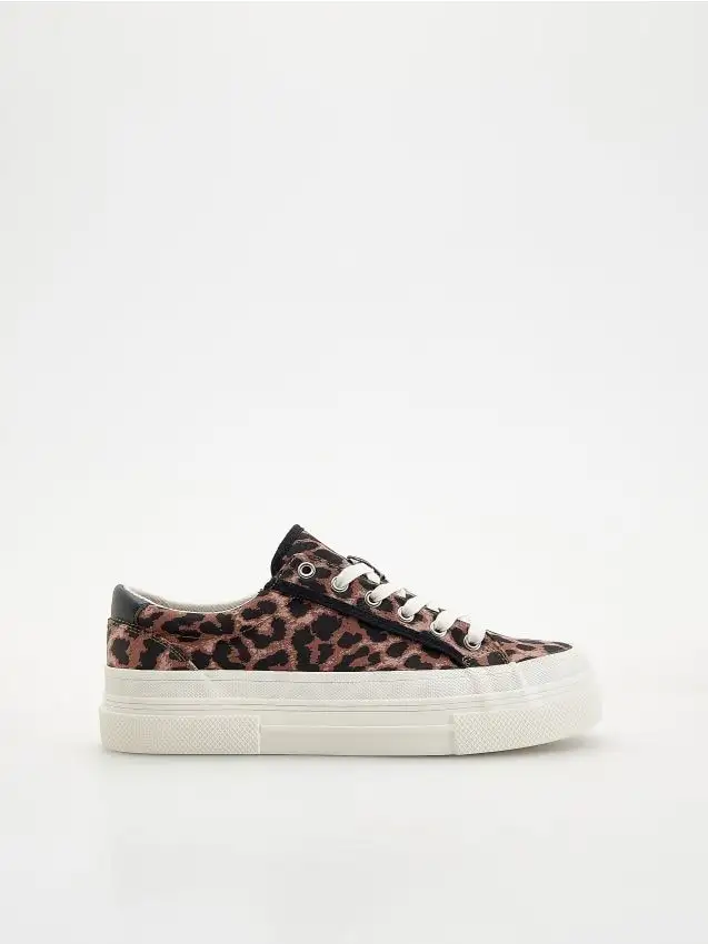 Sneakers con stampa animalier Colore multicolore