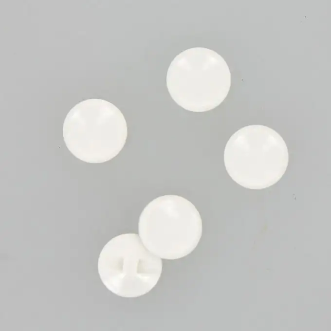 bottoni con incavo a coda bianco 15mm
