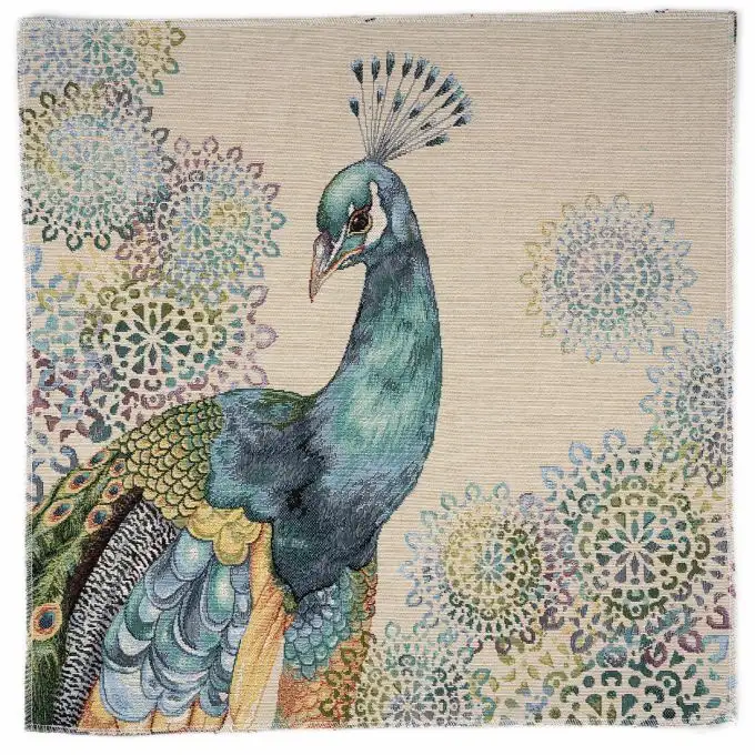 Sciarpa jacquard pavone