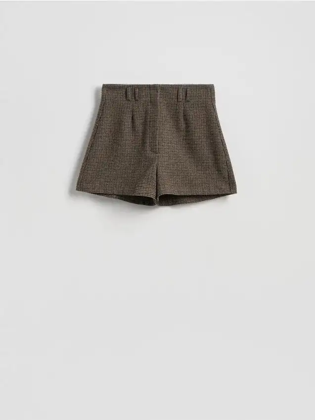 Pantaloncini in lana pied de poule Colore multicolore