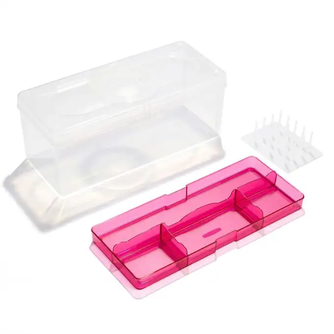 Scatola per cucito con supporto porta rocchetti