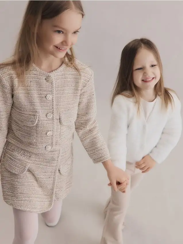 Giacca in tweed con tasche Colore multicolore