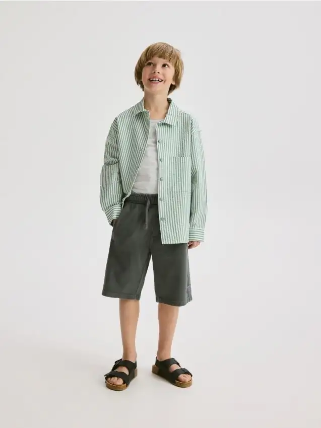 Bermuda di cotone Colore grigio scuro