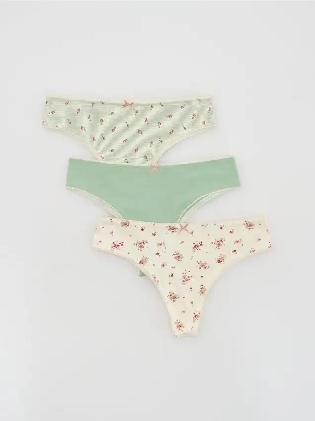 Slip brasiliani 3 pack Colore verde pallido