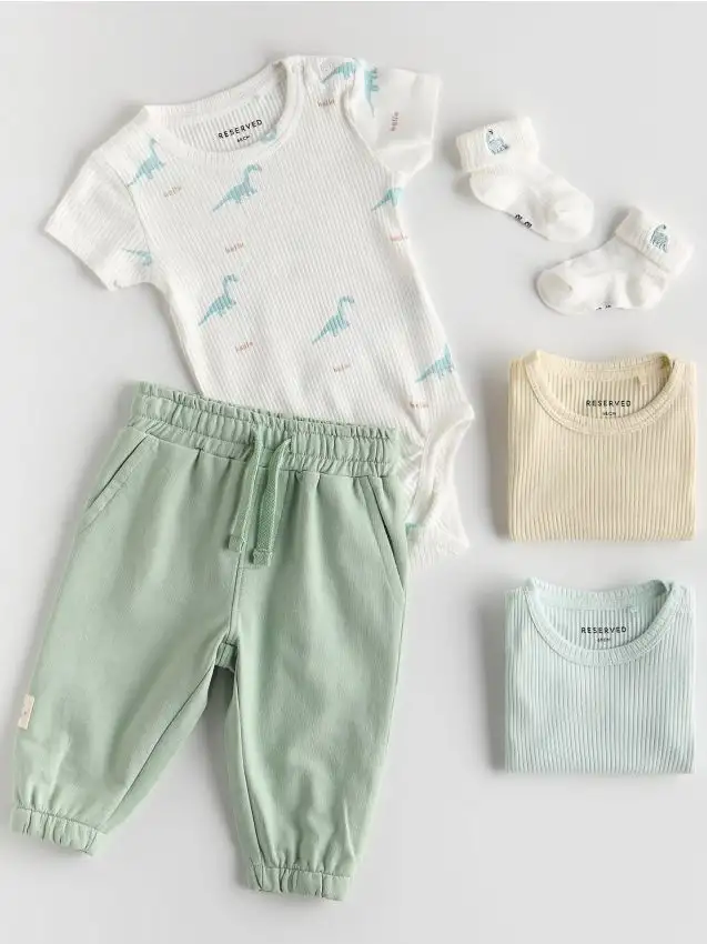 Confezione da 3 body in cotone Colore nude