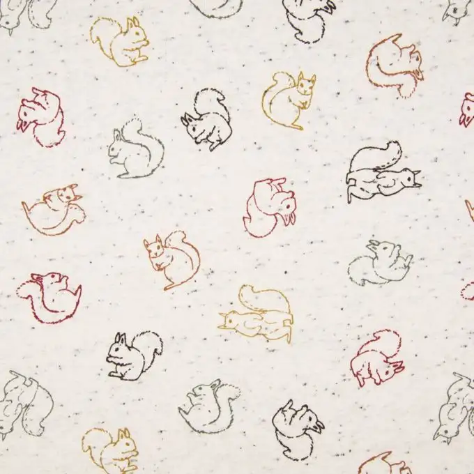 Tessuto jersey felpa scoiattoli