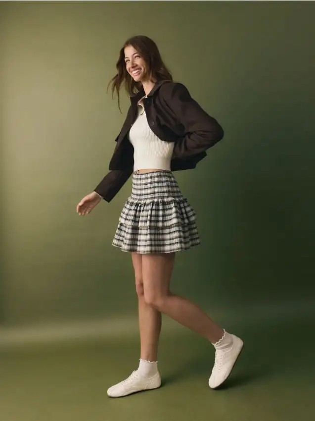 Minigonna in cotone Colore multicolore