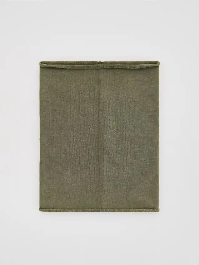 Sciarpa ad anello in misto cotone Colore verde oliva