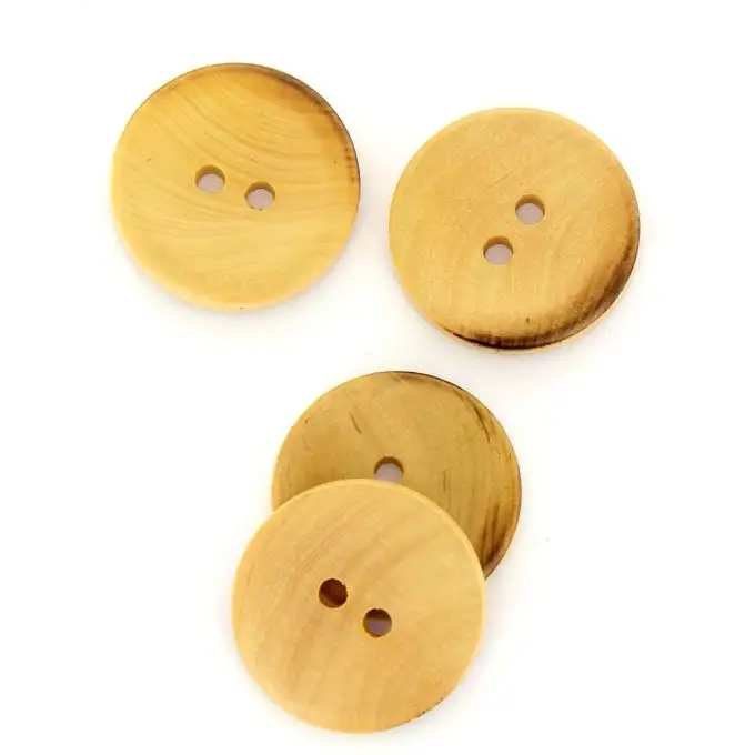 bottoni rotondi in legno chiaro 25 mm