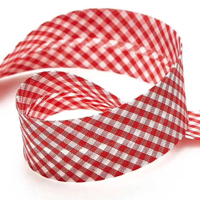 Vichy inclinato - Rosso