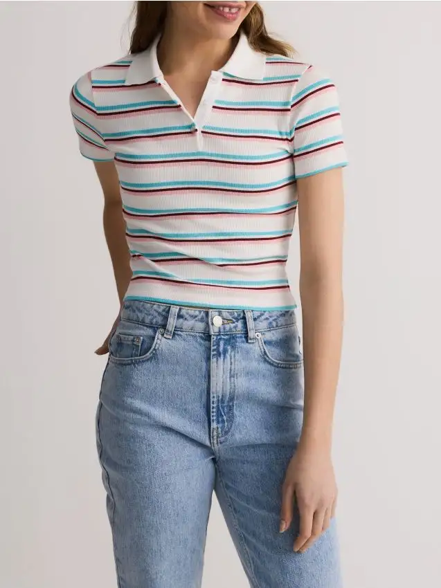 Polo a righe Colore multicolore