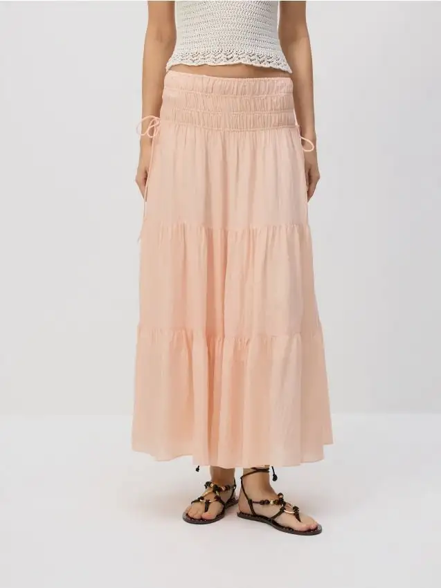 Gonna in misto viscosa Colore pesca