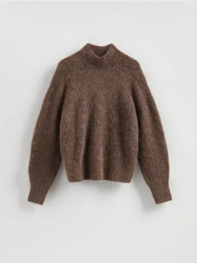 Maglione in misto lana di alpaca Colore marrone