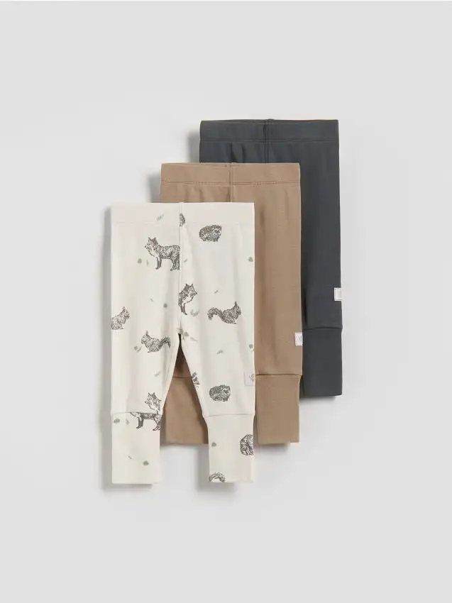 Leggings in cotone 3 pack Colore grigio scuro