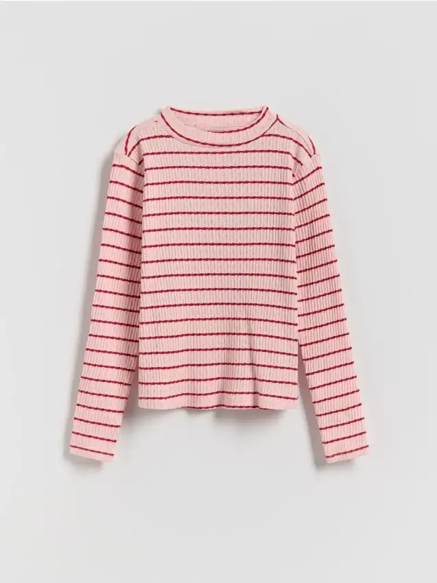 Maglietta a maniche lunghe a righe Colore rosso