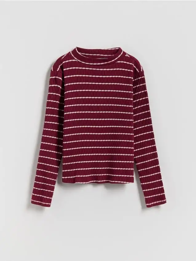 Maglietta a maniche lunghe a righe Colore viola