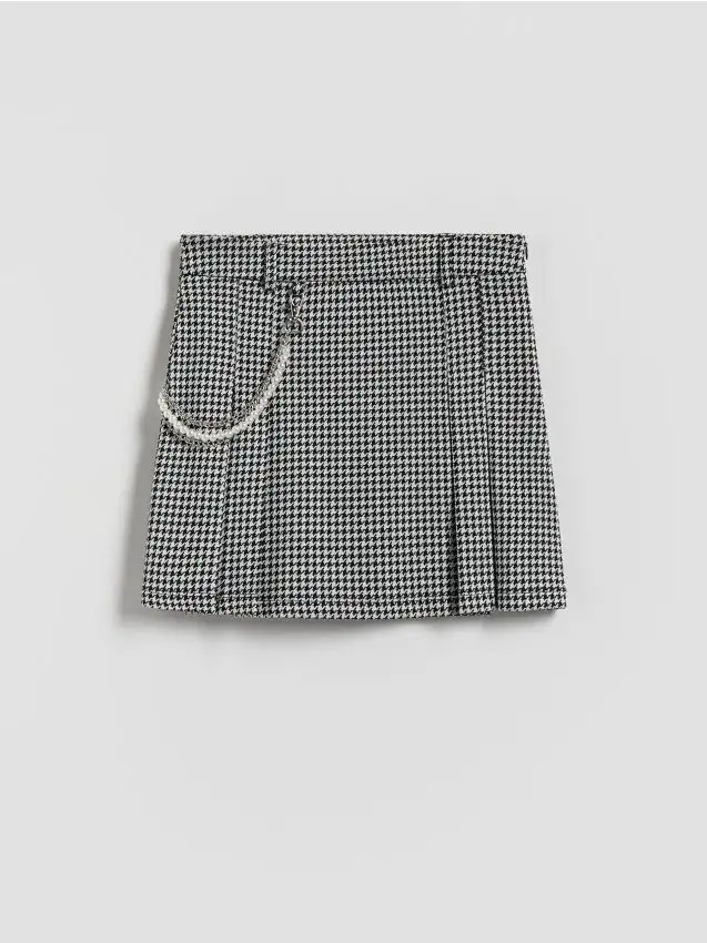 Gonna plissettata con catena Colore multicolore