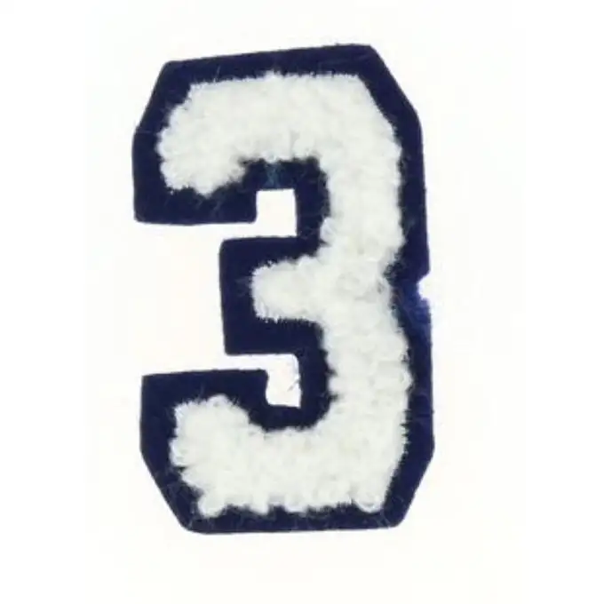 Scudetto termoadesivo numero riccio 3