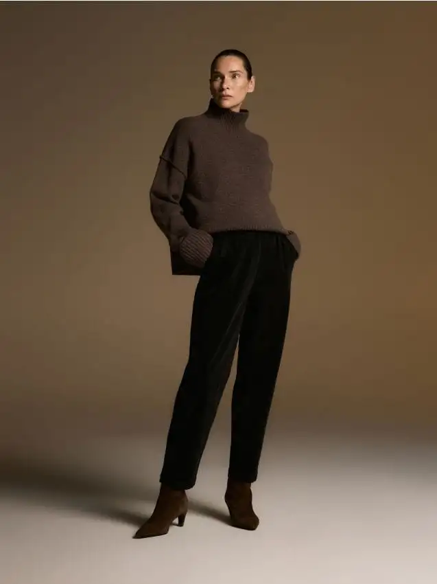 Pantaloni di velluto a coste Colore nero