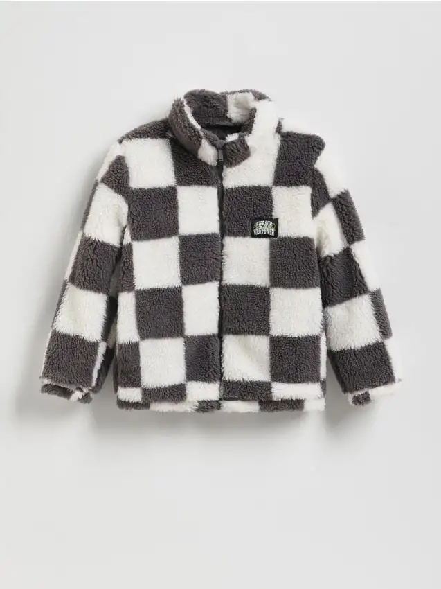 Giacca Sherpa Colore grigio chiaro