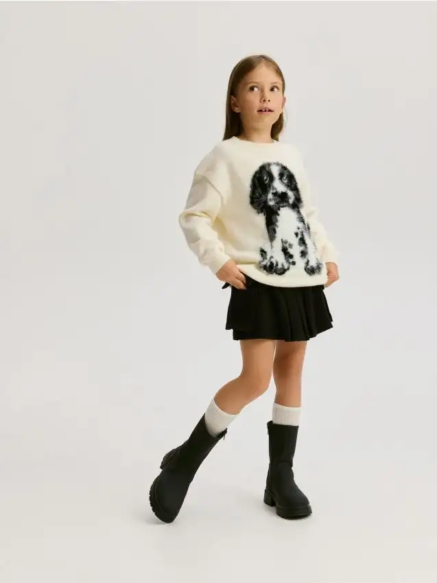 Gonna pantalone plissettata Colore nero