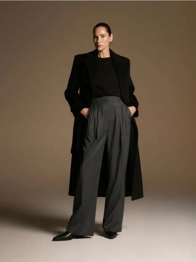 Pantalone misto lana Colore grigio medio