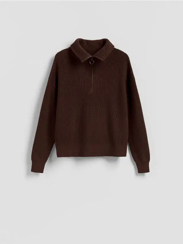 Maglione in misto viscosa Colore marrone scuro