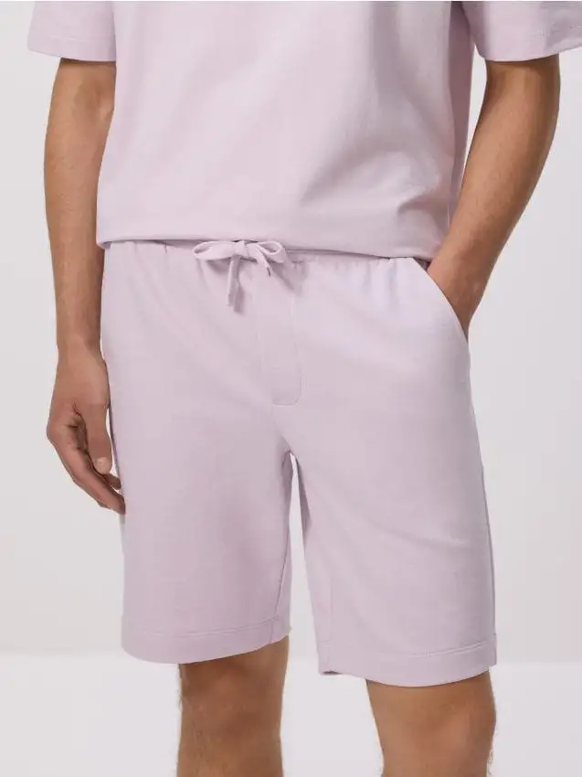 Pantaloncini tuta regular fit Colore lavanda