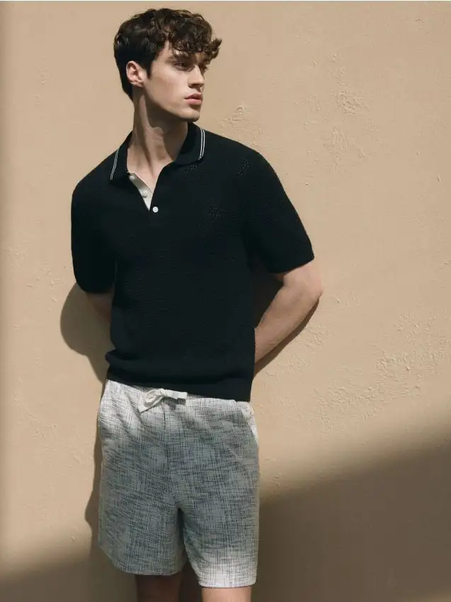 Pantaloncini strutturati regular Colore grigio medio