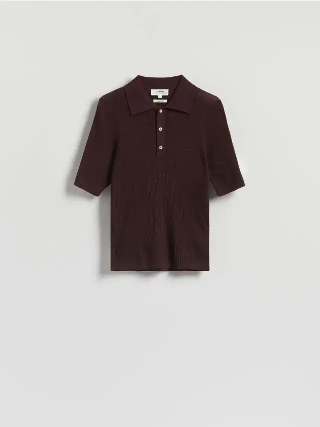 Maglione in lana merino Colore viola scuro