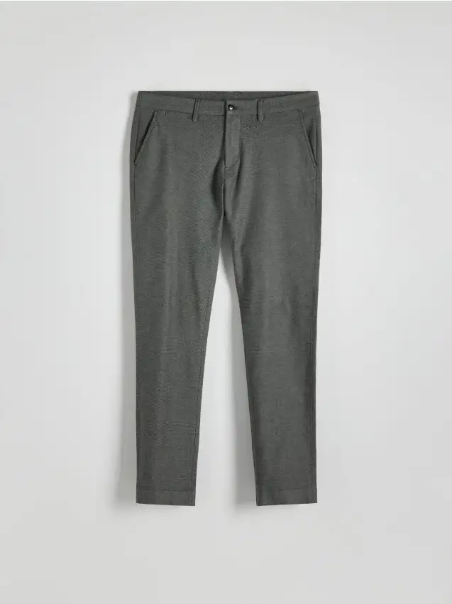 Pantaloni slim chino in cotone Colore grigio medio
