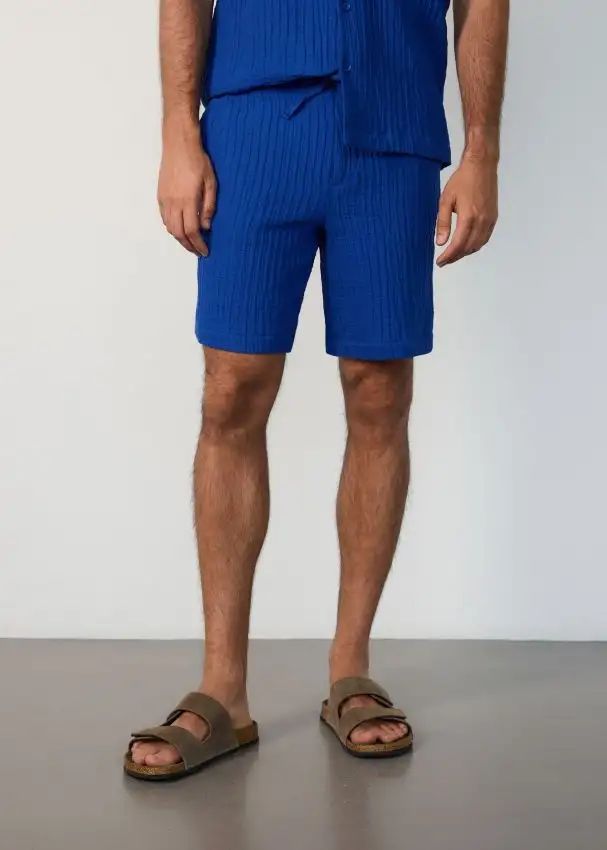 Pantaloncini in mussola Colore cobalto