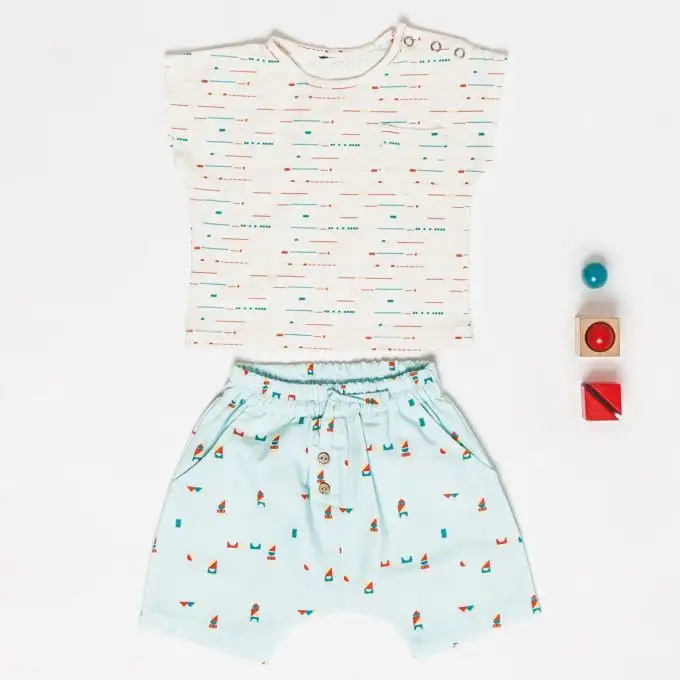 Patron T-shirt bermuda Katia B13