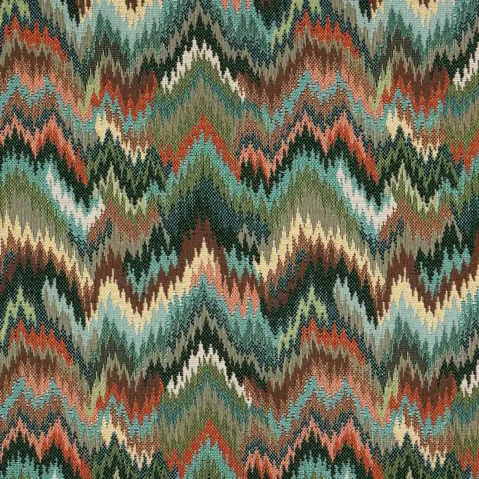 Tessuto jacquard chevron multicolore