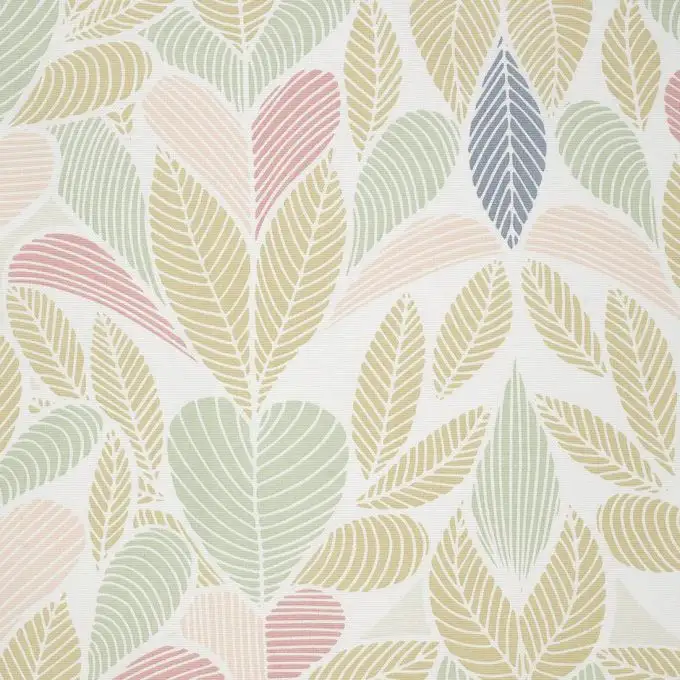 Tessuto cotone spesso fogliame verde