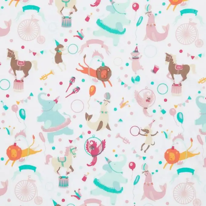 Tessuto di cotone stampato circo