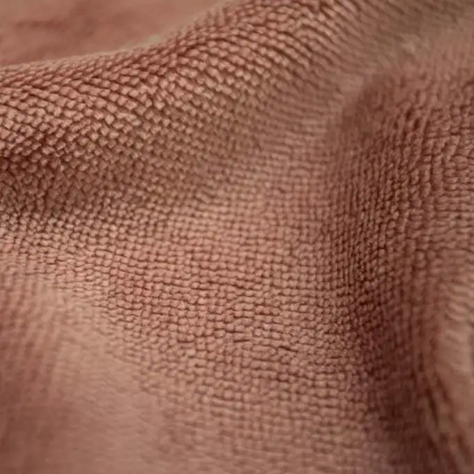 Tessuto spugna bambù doudou rosa cipria