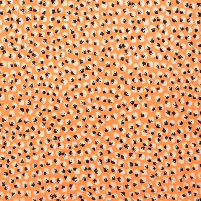 Tessuto viscosa palma arancione