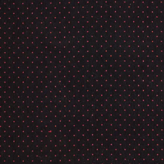 Tessuto velluto stampato pois rossi