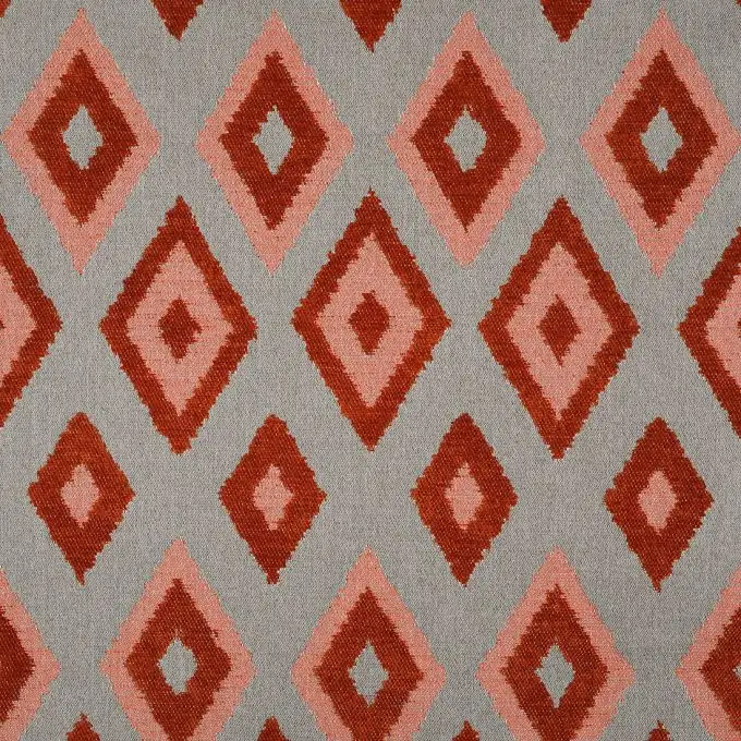Tessuto jacquard rombi rosso Lombok