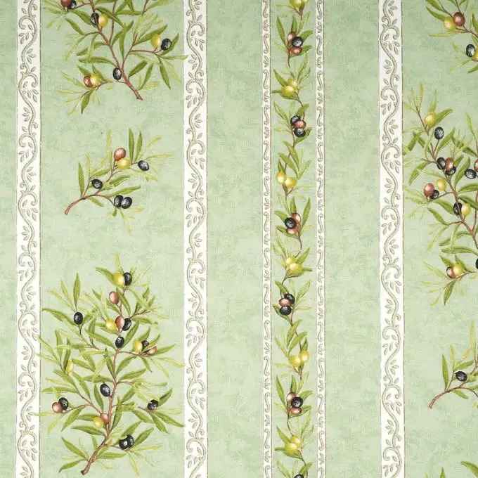 Tessuto cretonne il chiostro degli ulivi verde