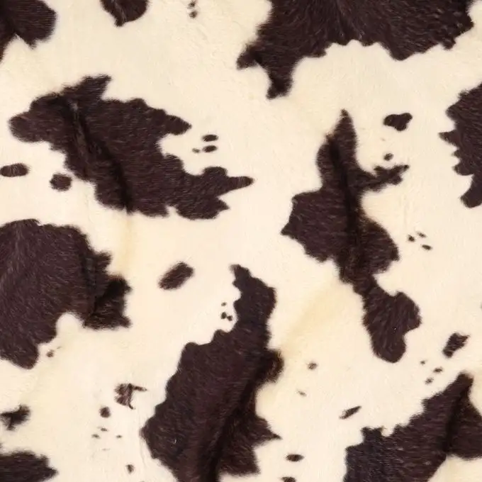 Tessuto velboa mucca marrone