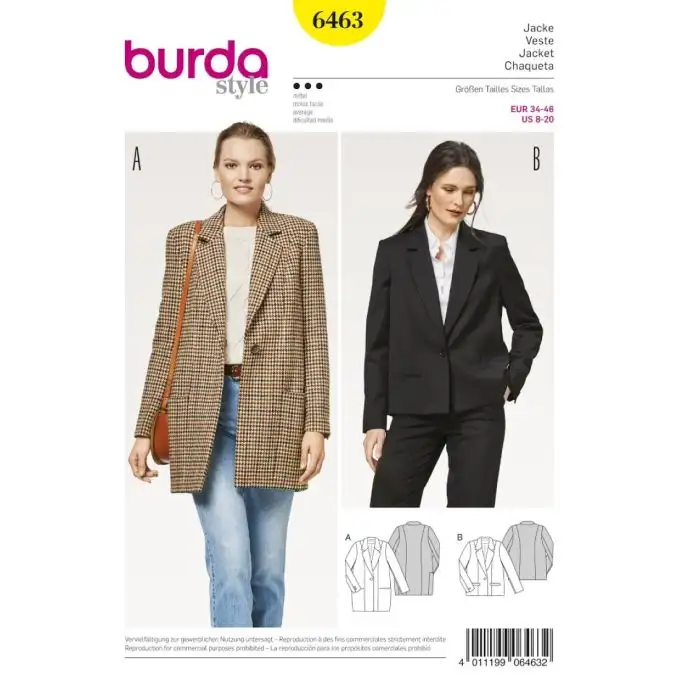 Blazer modello Burda n6463