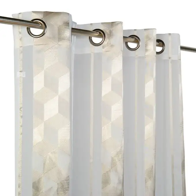 Tenda voile a righe cubi lino