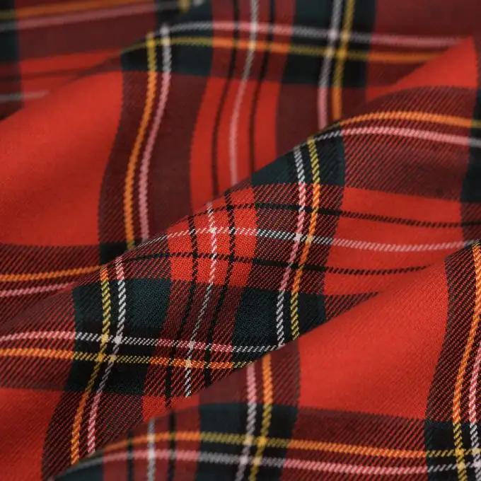 Tessuto a quadri rossi Clan