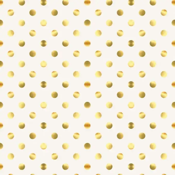 Tessuto cotone spesso metallizzato pois dorati